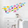 Stickers muraux banc de poissons