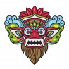 Sticker Masque Asiatique