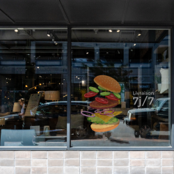 Décor Burger personnalisable vitrine