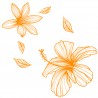 Stickers fleurs hibiscus