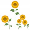 Stickers muraux fleurs de tournesol