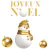 Stickers Joyeux Noël bonhomme de neige