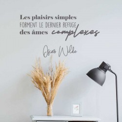 Stickers Oscar Wilde Les plaisirs simples