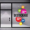 Sticker vitrine destockage