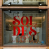 Stickers vitrine Soldes avec dates