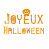 Stickers lettrages joyeux halloween