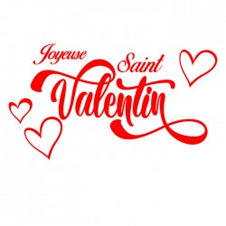 Stickers joyeuse saint-valentin coeurs