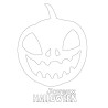 Sticker Halloween Vitrine – Citrouilles et Bonbons