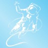 Sticker mural astronaute