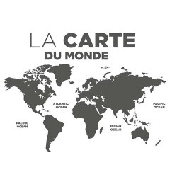 stickers muraux & vitrines décor Carte du Monde