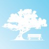 Sticker arbre et banc