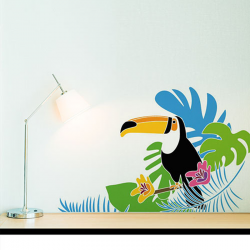 Stickers muraux toucan exotique