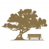 Sticker arbre et banc