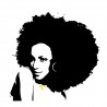 Sticker mural Femme Afro