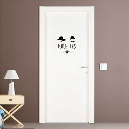 Stickers muraux et vitrines toilettes secret du bonheur