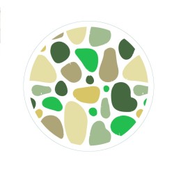 Sticker Rond Motif Organique. Élégant et Naturel pour Votre Décoration"