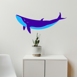 Sticker mural baleine