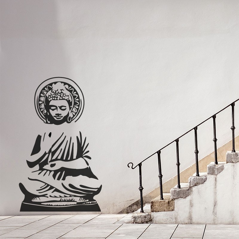 Photo murale zen Bouddha d'argent - TenStickers