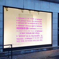 Stickers Mural et vitrine message amour