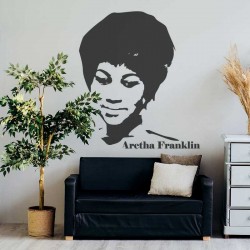 Sticker mural Aretha Franklin