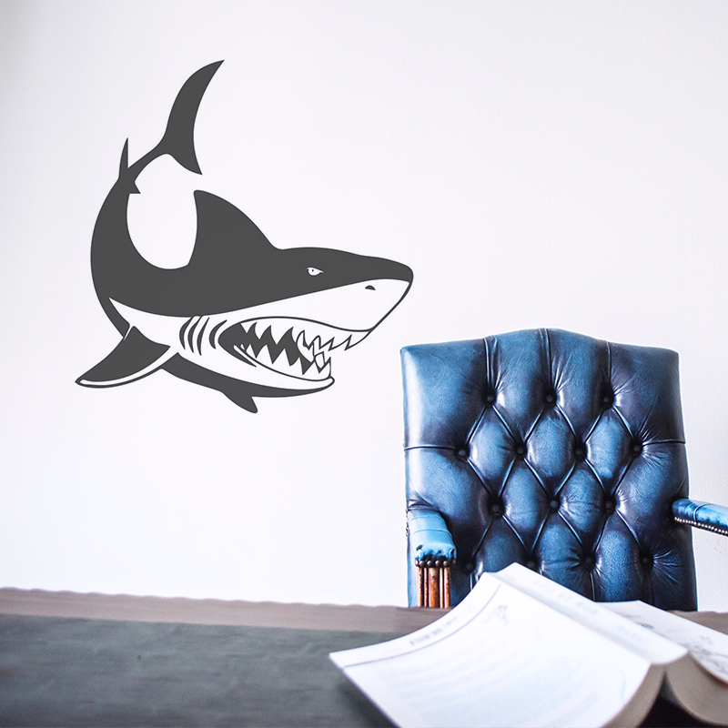 Sticker mural requin