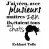 Stickers citation Eckhart Tolle Les chats