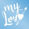 Stickers Mural et vitrine My Love