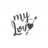 Stickers Mural et vitrine My Love