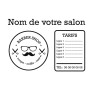 Décoration en stickers pour salon de coiffure et barber shop. Personnalisez votre espace avec style