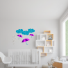 Stickers nuages et parapluies