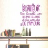 Stickers Lettrage Recette du bonheur