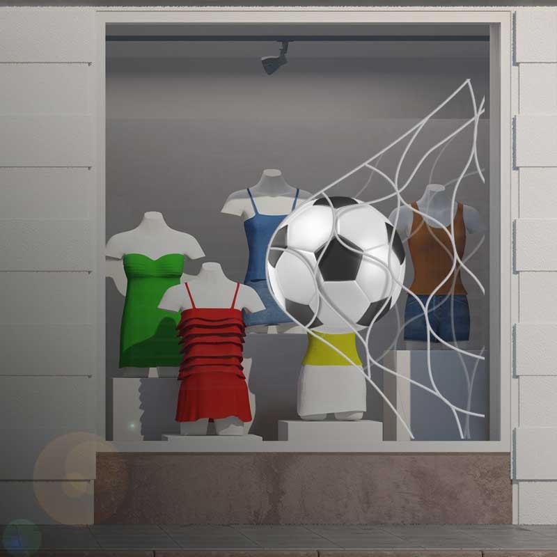 Sticker mural ou vitrine pour un fan de sport et de football