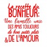 Stickers Lettrage Recette du bonheur