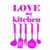 Stickers love kitchen