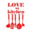 Stickers love kitchen