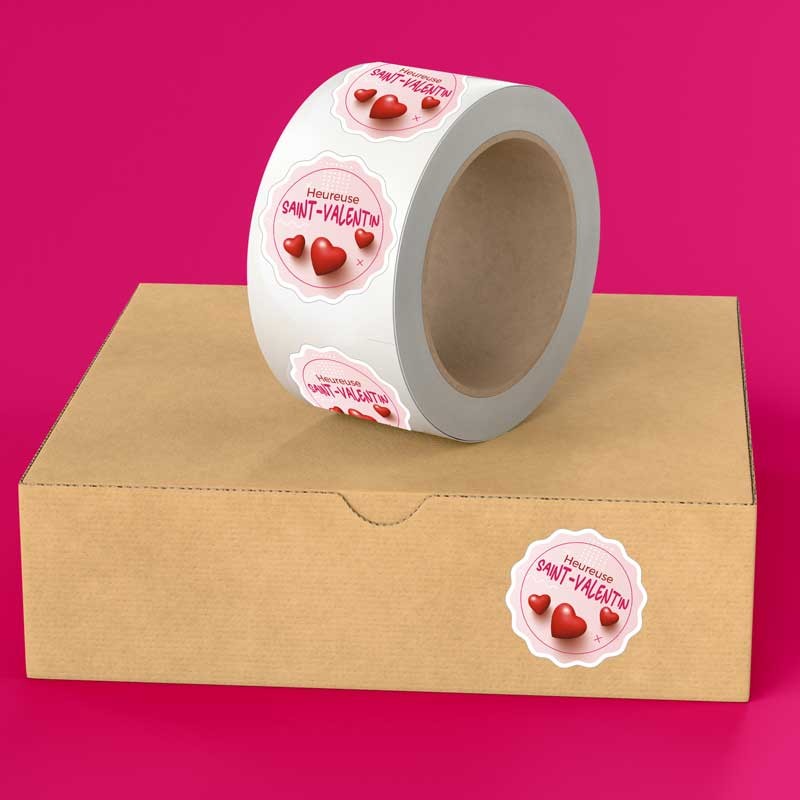 1 rouleau en papier Étiquette cadeau fleur et slogan Autocollant à cadeau  pour fête, Mode en ligne