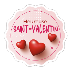 Sticker cœur - saint valentin - amour - Qualité Pro 