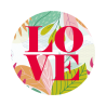 Rouleau d'étiquettes autocollantes "Love"