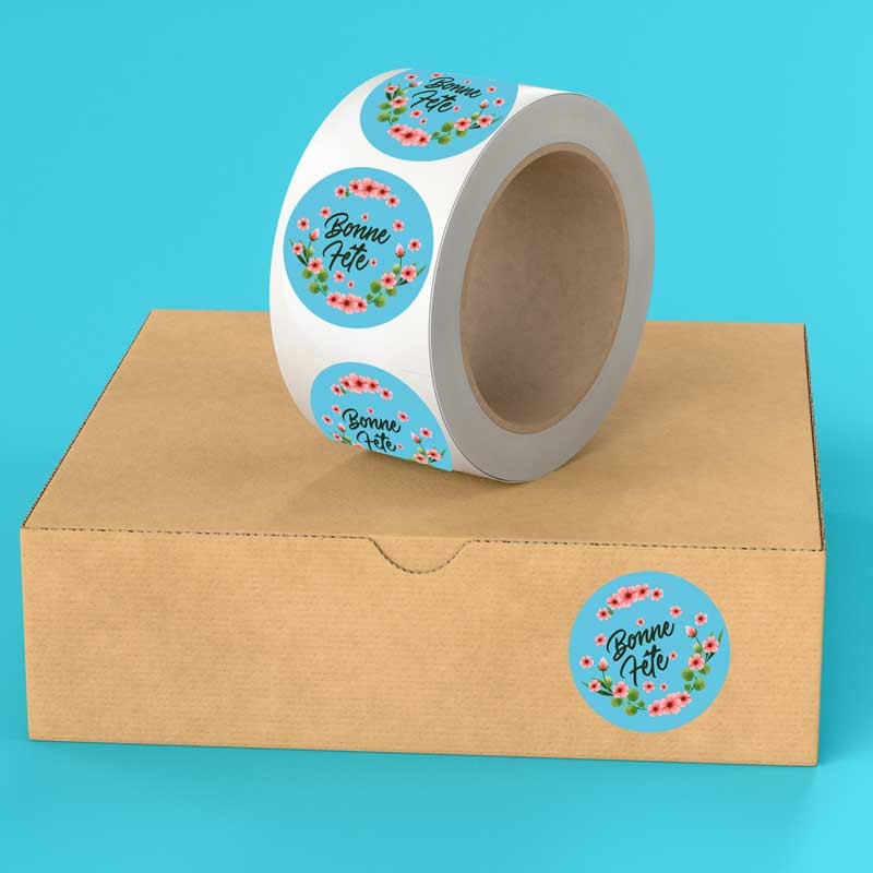 Étiquettes autocollantes personnalisées avec LOGO imprimé, étiquette  personnalisée en rouleau pour boîte-cadeau à bonbons, pour fête  d'anniversaire, sceau alimentaire - AliExpress