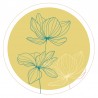 Sticker rond floral vintage