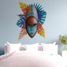 Sticker mural masque africain