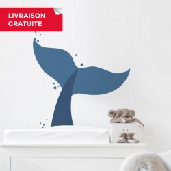 Sticker mural queue de baleine
