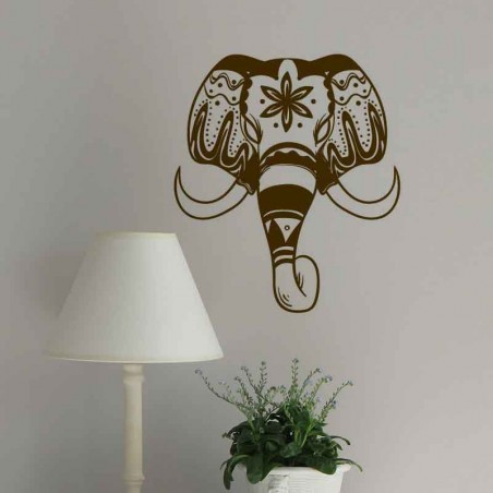 Sticker mural éléphant mandala
