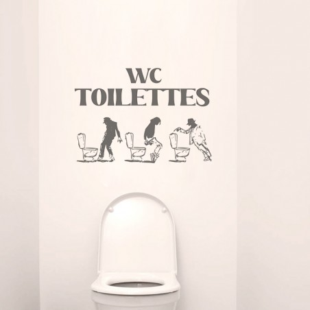 Sticker mural, porte ou vitre symbole toilettes wc salle d'eau Mickael  Jackson