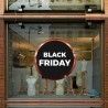 Sticker vitrine pastille dorée Black Friday