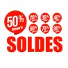 Stickers SOLDES pour vitrines