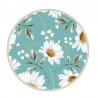 Sticker mural rond motif floral