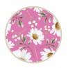 Sticker mural rond motif floral