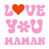 Stickers vitrines Love you maman