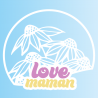 Sticker vitrine Love maman floral